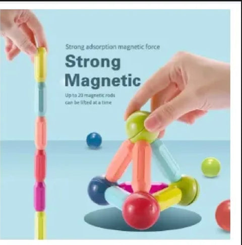 Magnetic Toys Building Blocks 36 PCS Kids Magnet Balls and Rods Set