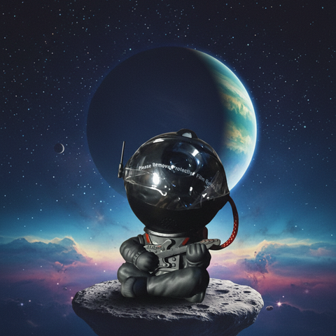 Astronaut Starry Sky Galaxy Projector Rotating Nebula Night Light with Remote Control & Timer for Kids Room & Home Decor ( random )