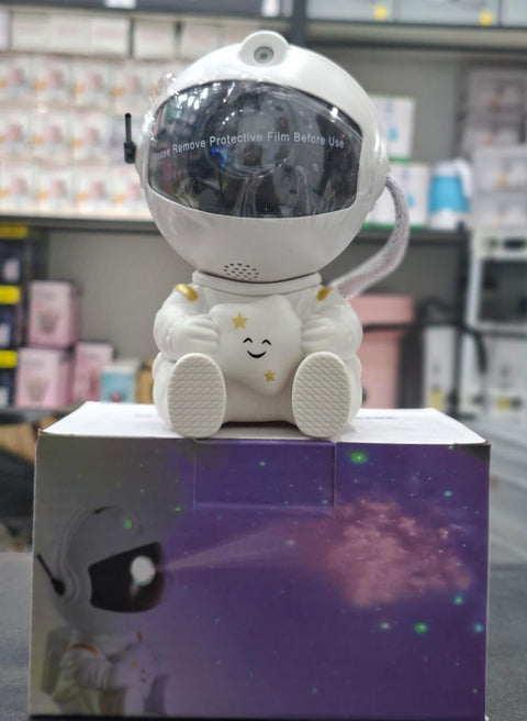 Astronaut Starry Sky Galaxy Projector Rotating Nebula Night Light with Remote Control & Timer for Kids Room & Home Decor ( random )